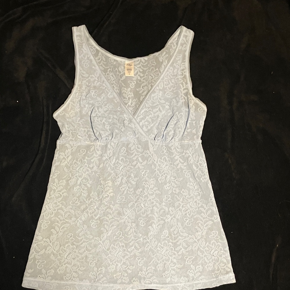 Chaps Light Blue Lace Chemise